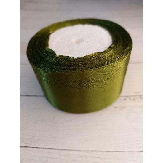 Ленты атласные однотонные 5 см (цв. хаки), цена за 5 м